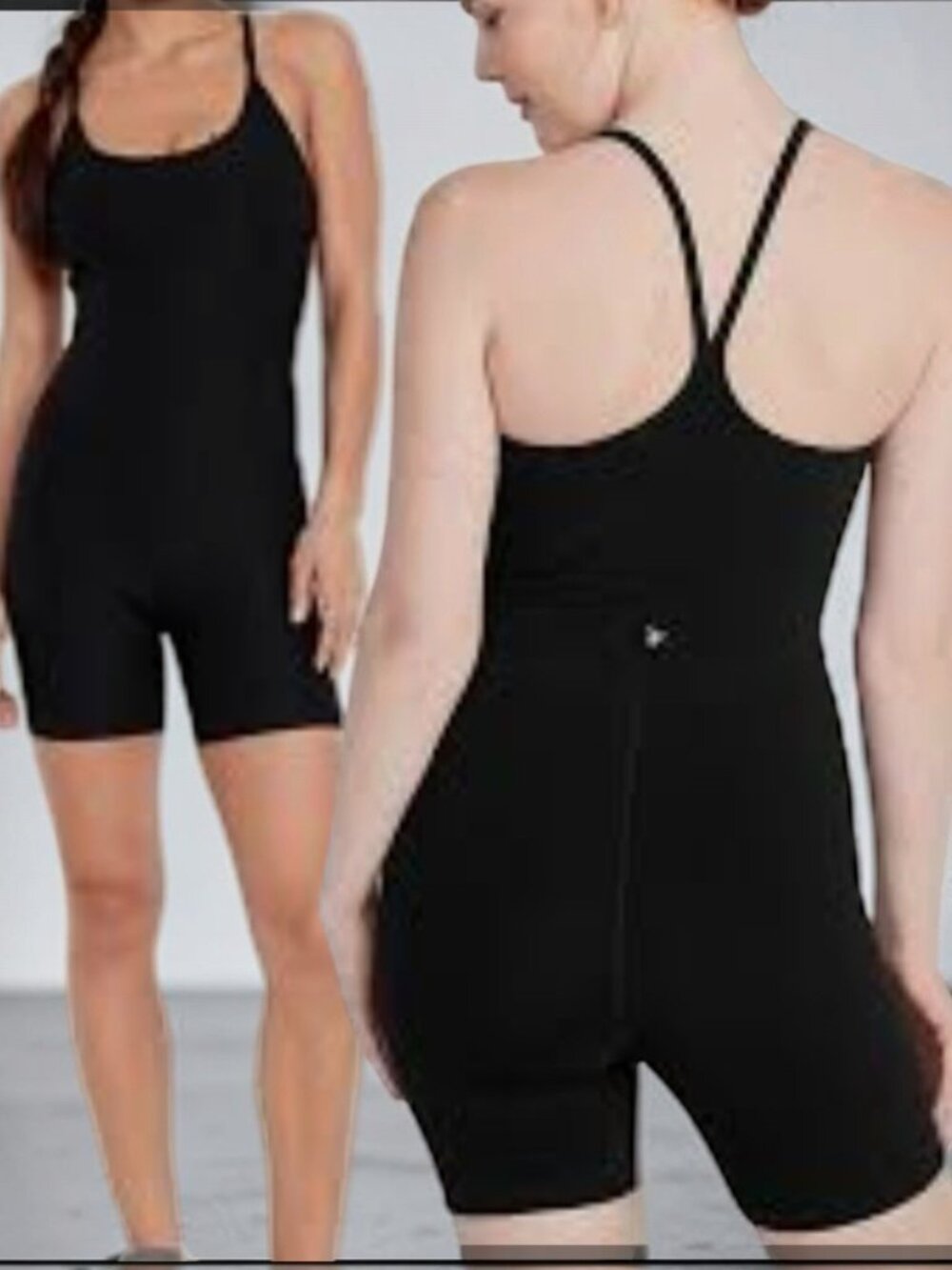 NWT OLD NAVY (SM) POWERCHILL Black One Piece Workout Casual Romper